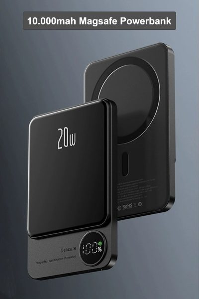 Yeni Nesil Kablosuz Şarj Yüksek Kalite Lcd Dijital Gösterge 10000mah 15w Magsafe Pd 20w Powerbank