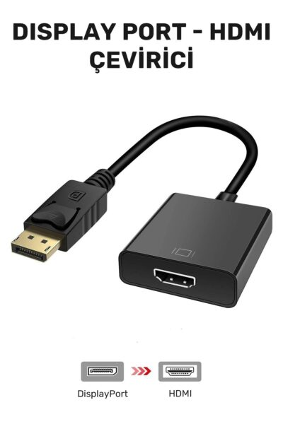 DisplayPort To Hdmi Çevirici Dönüştürücü Adaptör Kablo