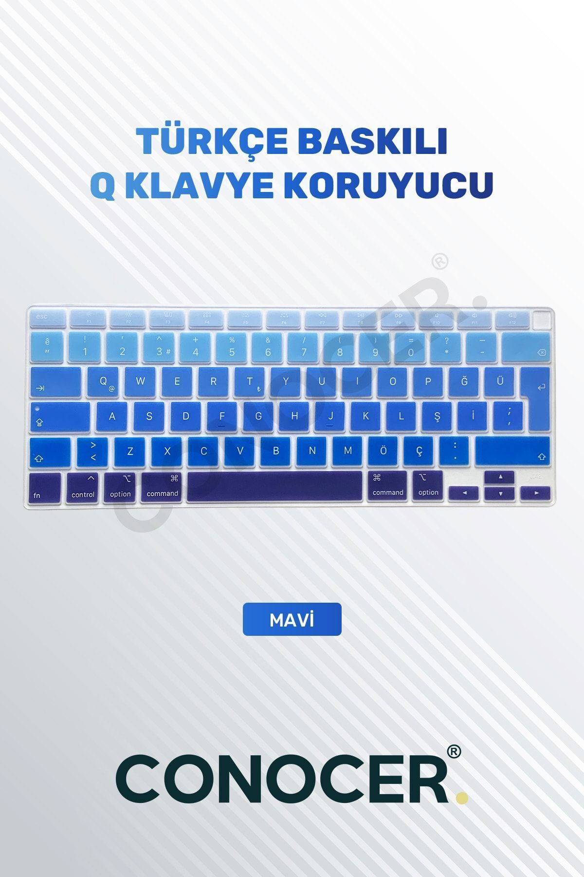 Macbook Air 2020 13 Inc M1 A2337 / A2179 Uyumlu Türkçe Q Klavye Slim Klavye Koruyucu Kılıf