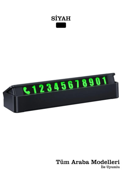 Oto Araba Göğüs Üstü Park Numaratör Yeni Parkmatik Telefon Numaratörü Fosforlu Aç Kapa Sistemi