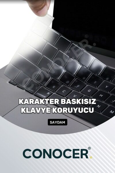 Macbook Pro M2 13inc Uyumlu Klavye Koruyucu A2289 2251 A2338 A2141 Türkçe Baskı