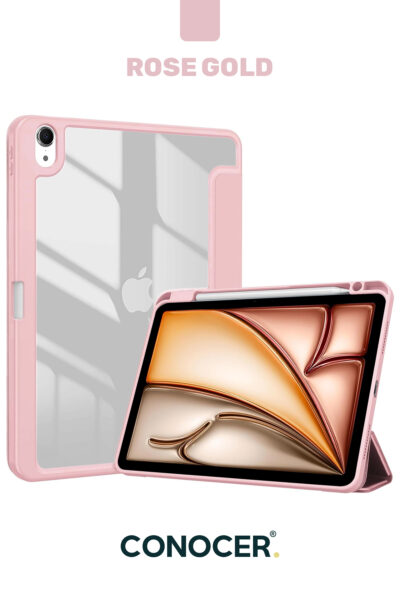 iPad 11 A16 2025 10. Nesil 10.9 Tablet Kılıfı Kalem Bölmeli, Uyku Modlu, Katlanır, Tri Folding Stand